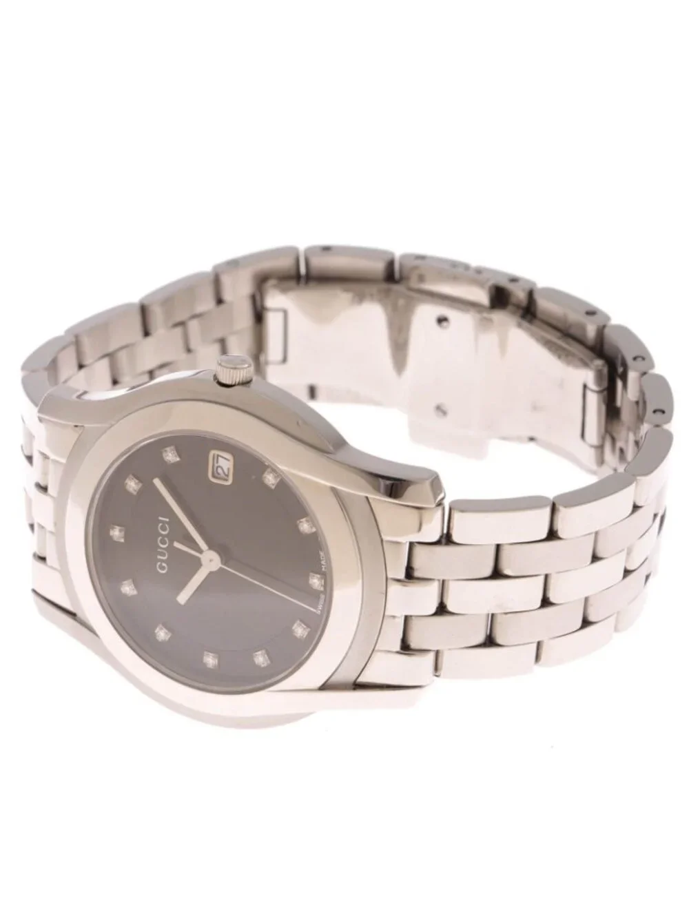 Gucci Watch Stainless Steel Black Dial Quartz